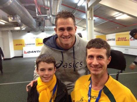 James Horwill with Matthew and Luke