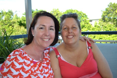 Diane and Jenny at Will's birthday in February. 